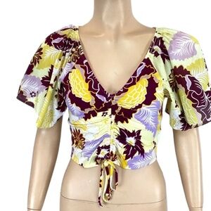 Anthropologie Mauve crop top size‎ XS Xsmall